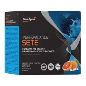 ETHICSPORT PERFORMANCE SETE GLUTEN FREE 14 buste da 22 gr - Gusto ARANCIA - Idratante forte con apporto energetico continuo