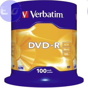 VERBATIM DVD-R 4.7GB 16x Cake 100pz VERBATIM Azo - 43549