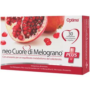OPTIMA NATURALS Srl Oprima - Cuore di Melograno 30 Compresse per un Metabolismo del Colesterolo Equilibrato