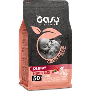 Wonderfood Oasy Oasy Dog Grain Free Puppy Medium Large Tacchino 12 kg Per Cani