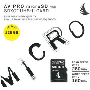 Angelbird 128 GB scheda Micro SD AV PRO MK2 V60 SDXC™ UHS-II U3 Classe 10 con Adattatore SD