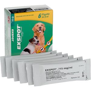 Exspot Spot-on per cani - 6 pipette da 1 ml (cani < 15 kg)