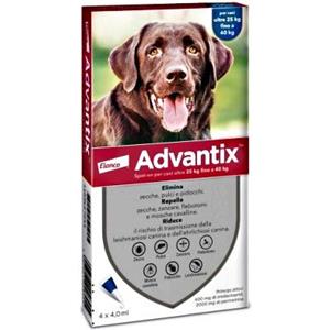 ELANCO ADVANTIX SPOT-ON 4 PIPETTE DA 25 A 40 KG CANE SCADENZA 01-2030