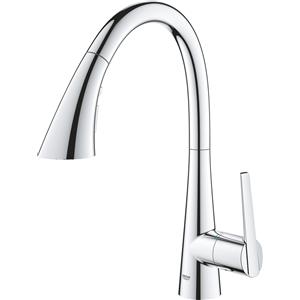 Grohe Zedra miscelatore monocomando per lavello con doccetta estraibile a 3 getti, finitura cromo - 32294002