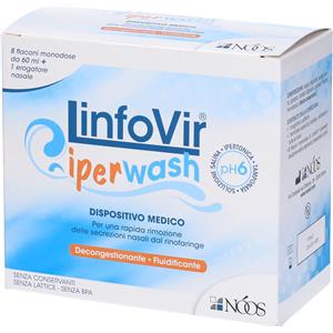 Linfovir Iperwash Soluzione Salina Ipertonica Tamponata 8x60 ml Bottiglie