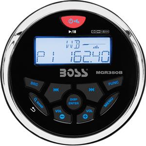 Boss Marine Stereo da cruscotto Boss Audio Marine MGR350B - 60 Watts x 4 - No CD / DVD - RICONDIZIONATO