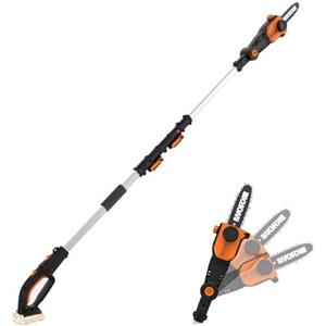 Worx WG349E.9 - Potatore a batteria su asta telescopica - 20V - prolungabile fino a 1.8-2.3 metri - SENZA BATTERIE E CARICABATTERIE