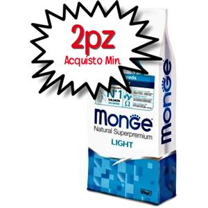 MONGE CANE CROCCHETTA ALL BREEDS ADULTO LIGHT SALMONE E RISO 12 KG PREZZO A CONFEZIONE
