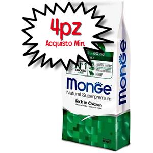 MONGE CANE CROCCHETTA MAXI ADULT POLLO 12 KG [PREZZO A CONFEZIONE - acquisto min. 4 confezioni]