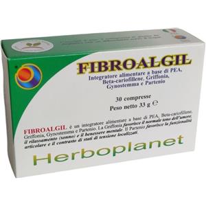 HERBOPLANET Srl Fibroalgil Integratore Alimentare per il Benessere Mentale e il Relax 30 Compresse