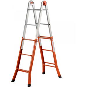 Gierre Peppina A0010, 2x6 gradini, 2.63 mt - Scala in acciaio telescopica