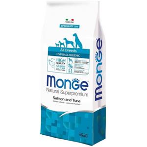 Monge Natural Superpremium Hypoallegenic All Breeds con Salmone e Tonno per Cane da 12 kg