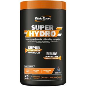 ETHICSPORT SuperHydro 500g - Integratore Idratante e Energetico con Elettroliti e Carboidrati HBCD - Gusto Limone