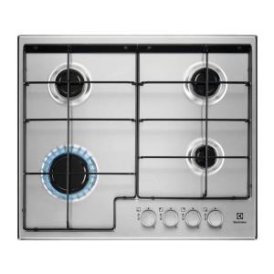 Electrolux PRONTA CONSEGNA - SPEDIZIONE IMMEDIATA Piano cottura Incasso a Gas 60 cm 4 Fuochi Comandi Frontali Inox Serie 300 Slim Line Electrolux EGS6424X