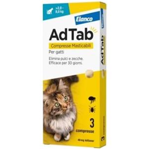 ELANCO ITALIA SpA Adtab Gatti 2-8kg - 3 compresse 48mg