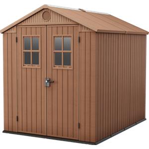 Keter Darwin marrone - Casetta da giardino - Con finestre frontali - 190x244x221 cm