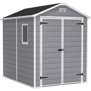Keter Manor grigio - Casetta da giardino - Con finestra laterale - 186x237x227 cm