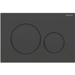 Geberit Placca Geberit Sigma20 Round Nero Opaco / Nero Doppio Tasto | 115.882.16.1 Nero