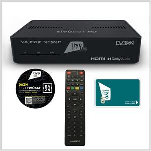MAJESTIC Decoder digitale satellitare 265SAT Majestic Smart Card Tivùsat