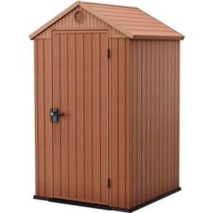 Keter Casetta Da Giardino In Resina 125,8x117x205H Cm Darwin 4x4 Marrone Keter