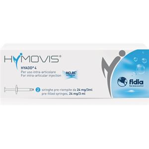 Fidia Farmaceutici - Hymovis Siringa Intrarticolare Confezione 2 Siringhe Preriempite 24 Mg 3 Ml (Dispositivo Medico CE)