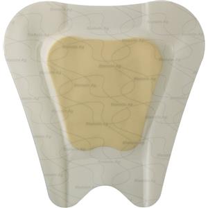 Coloplast MEDICAZIONE BIATAIN IN SCHIUMA DI POLIURETANO A RILASCIO DI ARGENTO CON BORDO ADESIVO PER SACRO 23X23 CM 5 PEZZI