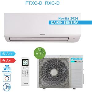 Daikin FTXC35D RXC35D Condizionatore Climatizzatore 12000BTU Sensira Siesta A++/A+ Inverter Wifi Ready R32 Bianco - Novità 2024