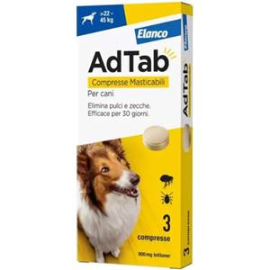 Ad Tabs AdTab Compresse Masticabili Antiparassitarie Cani >22-45 kg