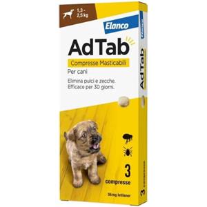 Ad Tabs AdTab Compresse Masticabili Antiparassitarie Cani 1,3-2,5 kg