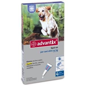 Advantix - Antiparassitario Spot On per Cani 25-40 Kg Confezione 4 Pipette