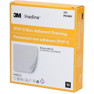 3M-SOLVENTUM Inadine (PVP-I) Medicazione non aderente P01491, 9.5 cm x 9.5 cm - 10 pz.