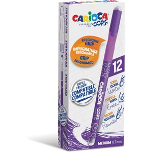 Carioca Penne cancellabili Carioca OOPS con inchiostro termosensibile M 0,7 mm conf. da 12 pz viola - 43039/09