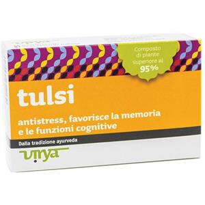 VIRYA ITALIANA Sas Virya Tulsi - Integratore Alimentare 60 Compresse Tonico, Adattogeno, Antiossidante