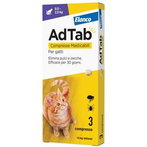 ELANCO ITALIA SpA ADTAB*3CPR 12MG GATTI 0,5-2KG