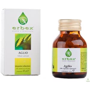 ERBEX Srl Erbex Aglio - Integratore 100 capsule da 430mg - Supporto per Cardiovascolare e Pressione Arteriosa