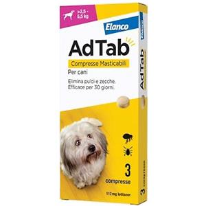 ELANCO ADTAB CANE 112 MG - 3 COMPRESSE - ROSA SCADENZA 07-2027