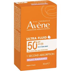 AVENE (Pierre Fabre It. SpA) Avène Ultra Fluid Luminosità Protezione Molto Alta SPF50+ Solare per Pelle Sensibile, 50ml
