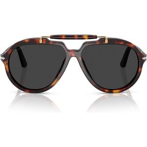 Persol Occhiali da Sole PO0202S 24/48 X Netflix Serie Senna Havana/Nero Unisex Polarizzati