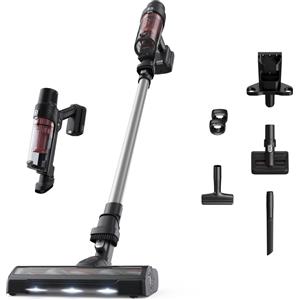 Rowenta Aspirapolvere Senza Filo Ciclonico Aspirapolvere Senza Sacco Potenza 140 Watt colore Alluminio e Rosso - X-Pert 7.60 RH6A71