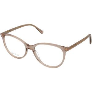 Gucci GG0550O 020 | Occhiali da Vista Graduati | Prova Online | Plastica | Quadrati | Marrone, Trasparente | Adrialenti