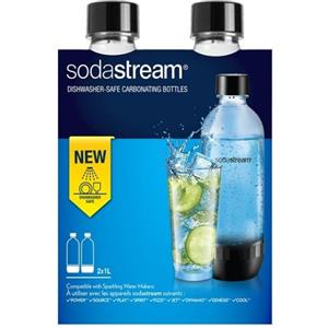 Sodastream pet bottle duo pack (2 bottles, 1l, black) (3000242)