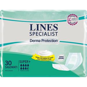 FATER SpA PANNOLONE PER INCONTINENZA LINES SPECIALIST DERMA SAGOMATO SUPER+ 30 PEZZI
