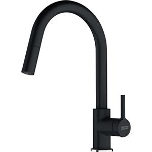 FRANKE Miscelatore Monocomando, Serie Lina Colore Doccia, Doccia Estraibile, Nero - 115.0626.055