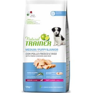 Trainer Natural per Cane Puppy & Junior Medium con Pollo da 12 Kg