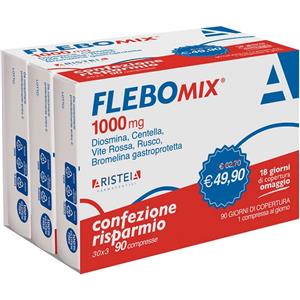 ARISTEIA FARMACEUTICI Srl FLEBOMIX 1000 MG 90 COMPRESSE TRI-PACK