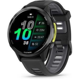 Garmin-Italia Garmin Forerunner 970 Carbon grey DLC titanium con cassa e cinturino nero 010-02969-10