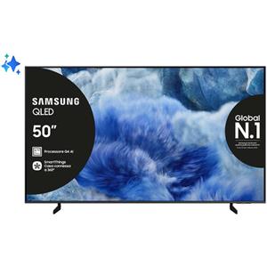 Samsung QLED AI TV 50'' QE50Q8FAAUXZT 4K, Processore Q4 AI, 4K Upscaling, Color Booster Pro, OTS Lite, Air Slim Design, Vision AI Smart TV, 2025