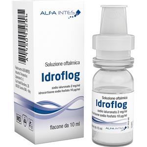 ALFA INTES (IND.TER.SPLENDORE) SOLUZIONE OFTALMICA IDROFLOG ACIDO IALURONATO 2 MG/ML E IDROCORTISONE SODIO FOSFATO 10 MCG/ML 10 ML