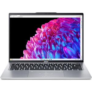 Acer Notebook Acer SWIFT GO 14 SFG14-73-73TU Intel Core Ultra 7 155U Computer portatile 35,6 cm (14") 2.8K 16 GB DDR5-SDRAM 512 SSD Wi-Fi 6E (802.11ax) Windows 11 Home Italiano Argento