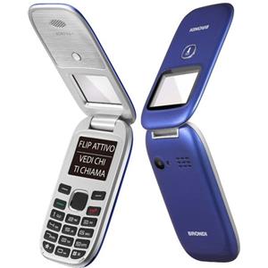 Brondi Window+ Telefono Cellulare Dual SIM a Conchiglia 1.77" Blu 2G con Radio FM